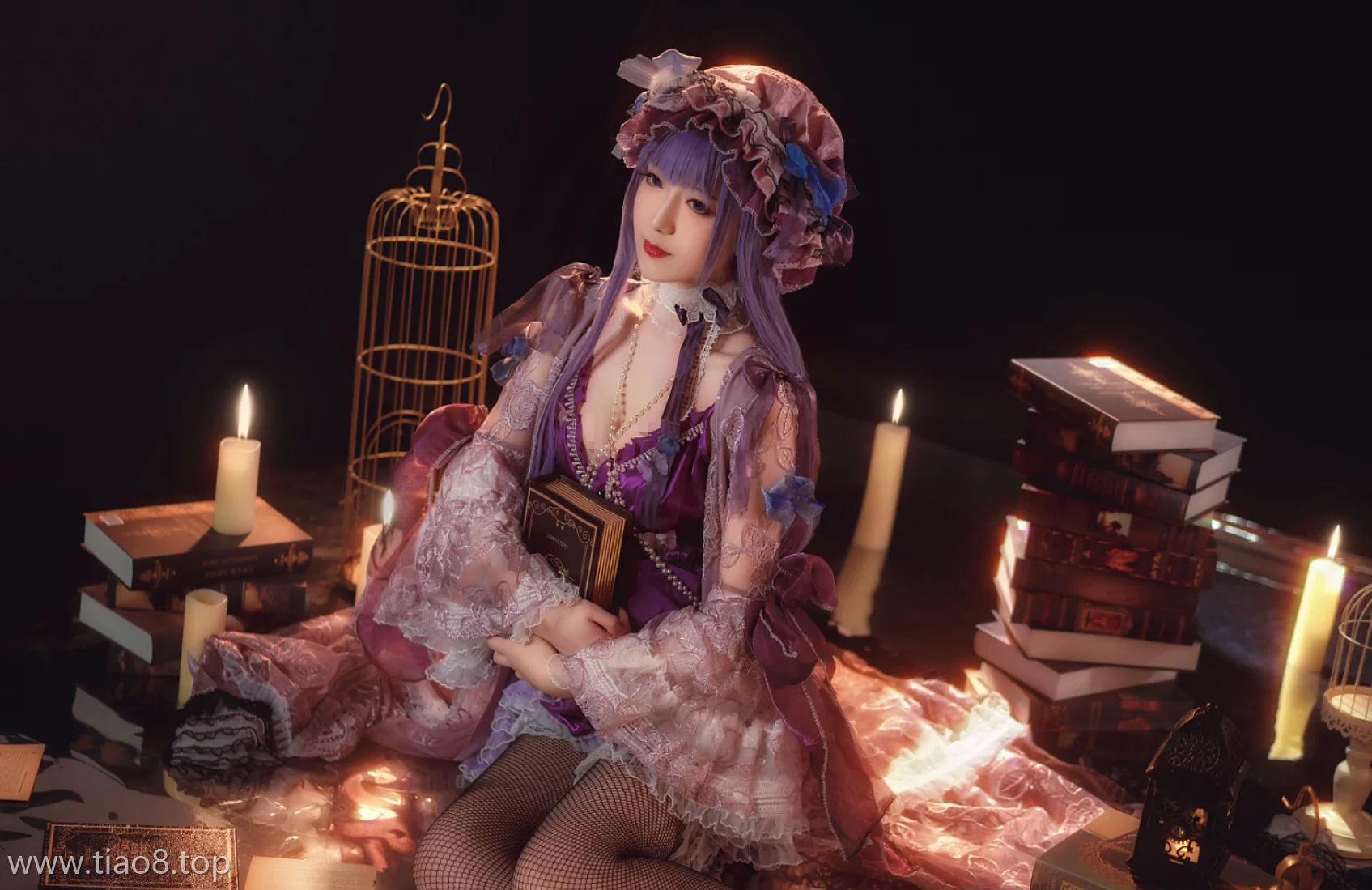 Coser弥音音ww:20P帕秋莉cos,236MB高清暴击,这才是真正的魔法少女！