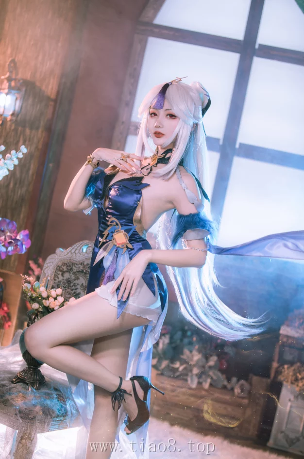 美图欣赏丨Coser如月灰:NO.026-原神 凝光 纱中幽兰[11P-141MB]