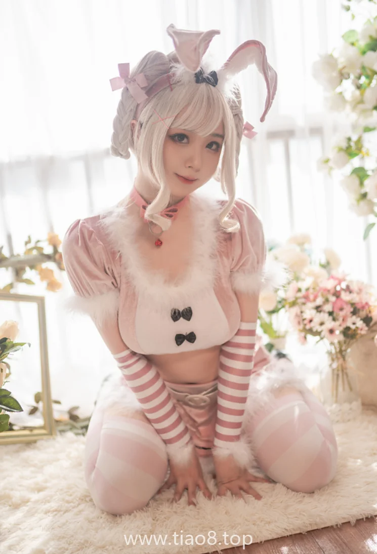 美图欣赏丨Coser皮皮奶可可爱了啦:NO.039-粉色兔兔 [71P-1.65GB]