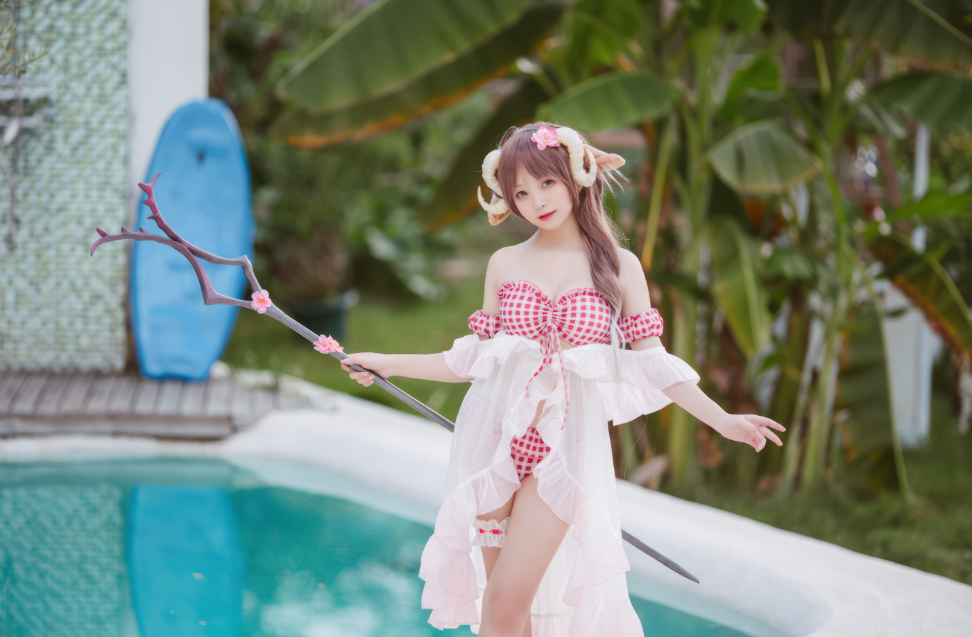 花铃Hana044期小羊夏卉,这谁顶得住?眼神让人一秒沦陷