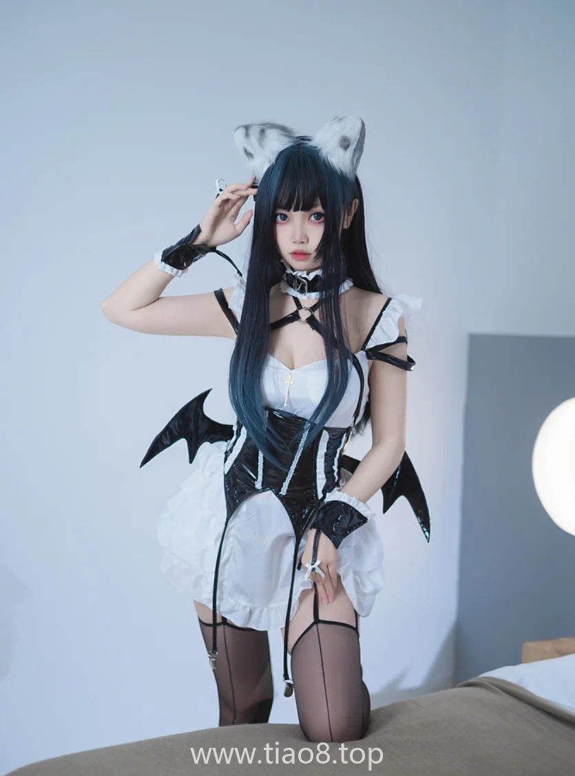 洛桑w伊梓这套猫耳小恶魔cos写真第3张 洛桑w伊梓这套猫耳小恶魔太上头了,42张图根本看不够