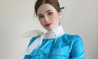 鹿八岁baby这套大韩航空太对味了,30张图让人越看越上头