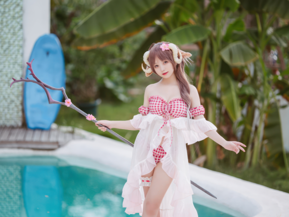 花铃Hana044期小羊夏卉,这谁顶得住?眼神让人一秒沦陷